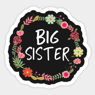 Big Sister Floral Sticker